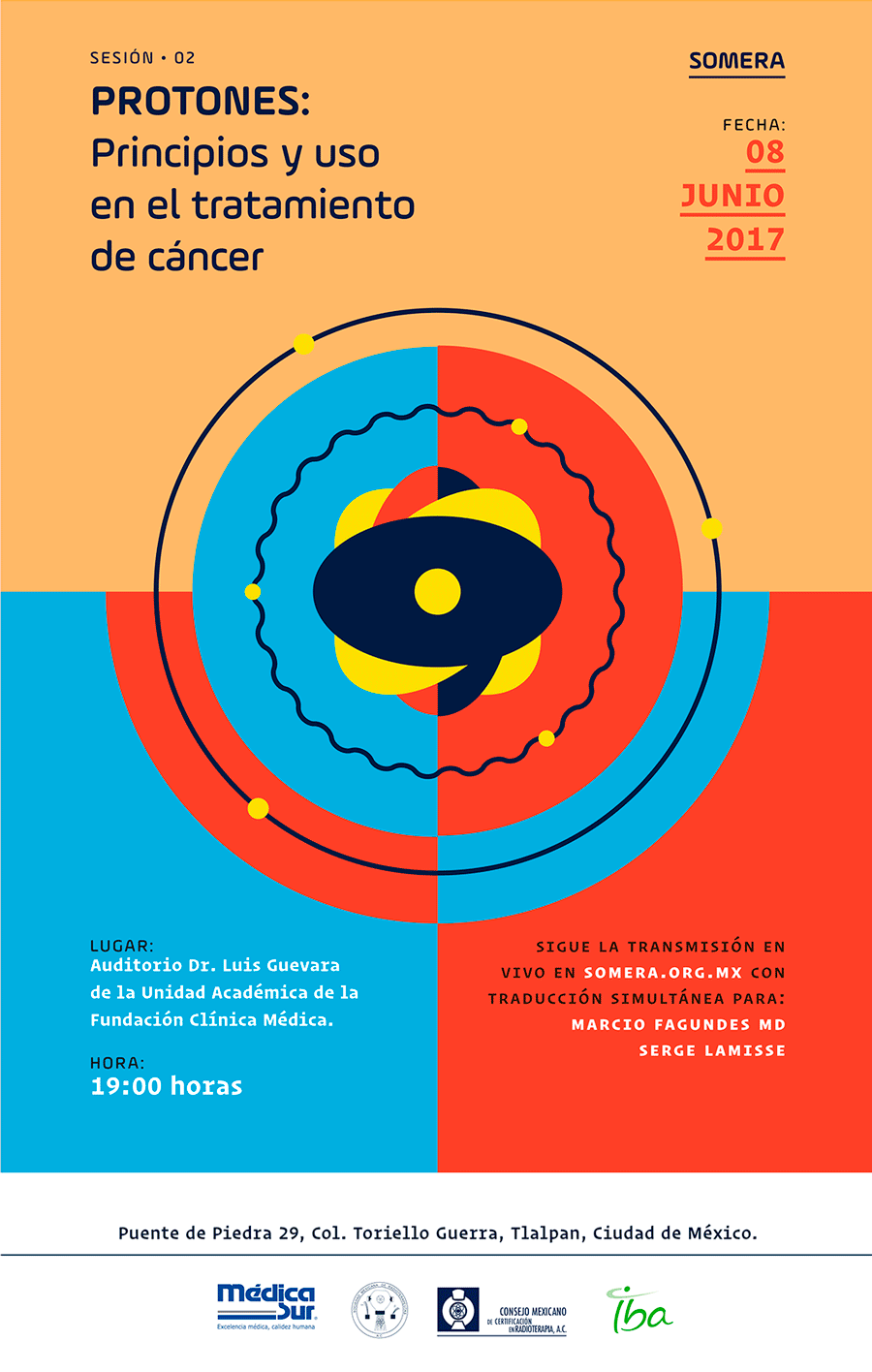Invitaci&oacute;n al evento de Somera: Protones, principios y uso en el tratamiento del c&aacute;ncer